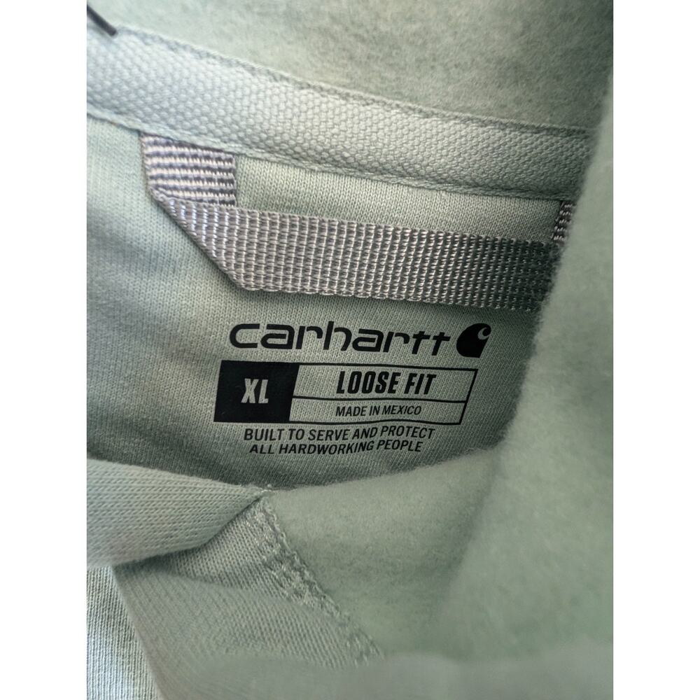 NWT Carhartt Hoodie Mens XL Light Green Long Sleeve Loose Fit Midweight TS0288 - Picture 3 of 6